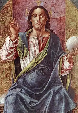 Bartolomea Vivarini: Kristus Enthroned, 1450