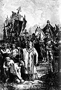 Křest Sasů, A. de Neuville, 1869