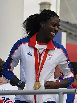 Christine Ohuruoguová se zlatou medailí z LOH 2008