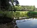 Na Pilce: můstek přes Chrudimku