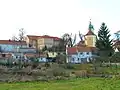 Zakončení kostela ve Vinoři