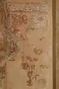 Jižní stěna presbytáře vlevo, Kristův vjezd do Jeruzaléma
