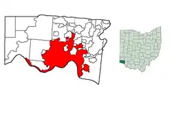 Cincinnati na mapě