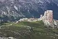 Cinque Torri (vpravo) od Rif. Nuvolau