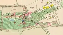 Stávající objekt čp. 123 usedlosti Panenská je zde pod parcelním číslem 94 (ještě bez stodoly, která bude přistavěna zcela vpravo) (Císařské povinné otisky stabilního katastru, 1840)