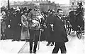 Hrabě František Clam-Gallas (v uniformě) svatbě jedné ze svých sedmi dcer, hraběnky Gabriely Clam-Gallasové s Adolfem Karlem princem z Auerspergu. Svatba se konala ve Vídni 28. dubna 1914, krátce před vypuknutím první světové války.