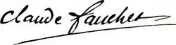 Claude Fauchet – podpis