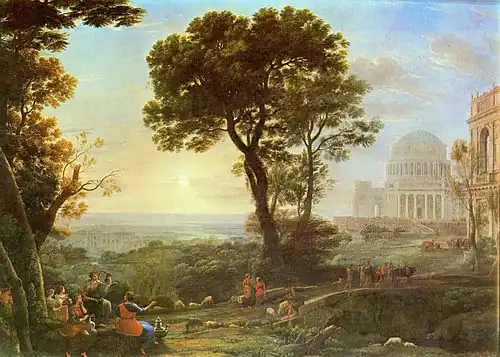 Claude Lorrain: Veduta Delf s obětním průvodem