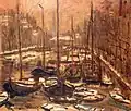 Claude Monet. Geldersekade v Amsterdamu v zimě, 1871-1874.