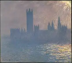 Claude Monet, Houses of Parliament Sunlight Effect (Le Parlement effet de soleil), 1903