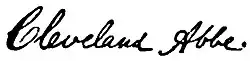 Cleveland Abbe – podpis