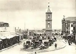 Clock Tower v Tel Avivu (Jafa) v roce 1939, kdy se narodila Raja Engländerová