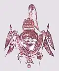 Nepálský znak dynastie Ránů (asi po roce 1896–1911)