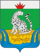 Irbis na znaku Šušenského rajónu Krasnojarského kraje