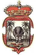Znak nizozemské kolonie Cejlon (~1717–1785/96/98)