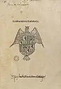 Ústava Katalánska z roku 1494 s orlicí