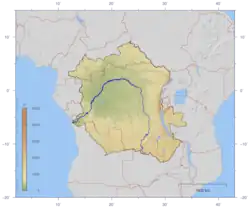 Mapa povodí řeky