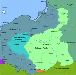 Hranice v letech 1815–1867 resp. 1912      Polsko      Rusko
