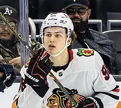 Connor Bedard v dresu Chicago Blackhawks (2023)
