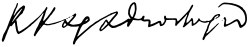 Constantin Carathéodory – podpis