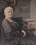 Dáma v křesle (olej na plátně)