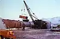 Likvidace sněhu kontaminovaného radioaktivním materiálem při nehodě bombardéru B-52G Stratofortress v roce 1968