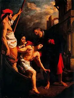 Pohostinnost sv. Juliána, olej na plátně, 259 × 202cm