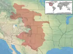 Mapa rozšíření chřestýše zeleného