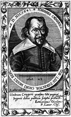 Podobizna Johanna Crügera z roku 1641