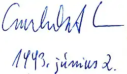 István Csurka – podpis