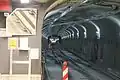 Tunel linky 1 směrem do stanice Ríos Rosas během rekonstrukce v roce 2016