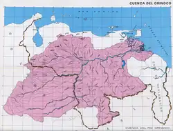Mapa povodí řeky