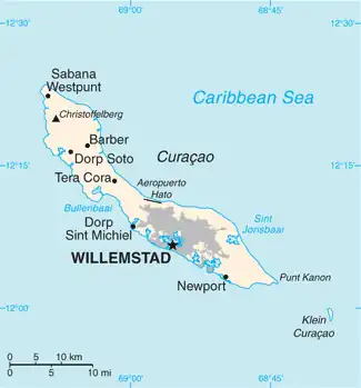 Willemstad na mapě