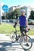 Petr Štěpánek při otevření cyklostezky v Podolí