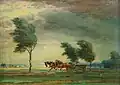 V bouři (olej na kartonu) 1944