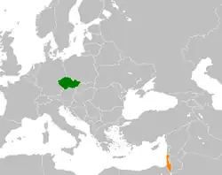 Česko a Izrael na mapě
