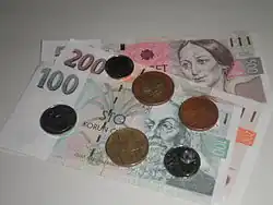 České mince a bankovky
