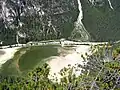 Dürrensee při nízkém stavu vody