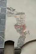 Detaily torza fresek na domě Neumannova 148