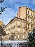Zahradnický dům olomouckého arcibiskupství navazující na budovu někdejšího Slovanského gymnázia