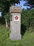 pohraniční sloupek knížectví, dnes v Severním Porýní-Vestfálsku