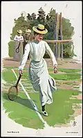 Dáma hraje tenis, asi 1900