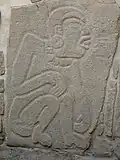 Plastika osoby jako výzdoba Monte Albánu
