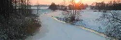 řeka u městysu Rozalimas