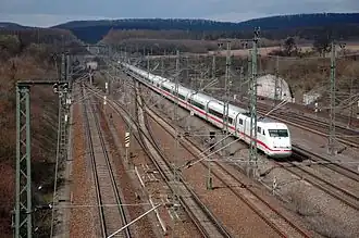 Jednotka ICE 1 u obce Vaihingen (Enz), Německo.