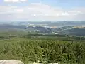 Výhled k východu na město Děčín.