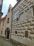 Děkanská čp. 32, fasáda z Děkanské uličky