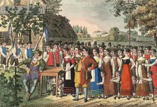 Obraz inscenace Čarostřelce z roku 1822