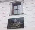 Obnovená pamětní deska v místě narození matky Antonína Švehly