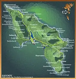 Detailní mapa sandoy 2006